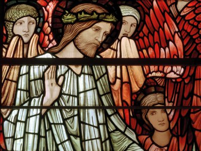 Ventana del Juicio Final (detalle) Cristo en Majestad, 1897 de Edward Burne Jones